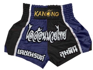 Kanong Custom Navy Muay Thai Shorts : KNSCUST-1191